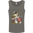A Frog & Mushrooms Foraging Mycology Fungi Mens Vest Tank Top Charcoal