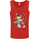 A Frog & Mushrooms Foraging Mycology Fungi Mens Vest Tank Top Red