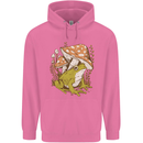 A Frog and Mushrooms Foraging Mycology Fungi Mens 80% Cotton Hoodie Azelea