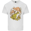A Frog and Mushrooms Foraging Mycology Fungi Mens Cotton T-Shirt Tee Top White