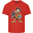 A Funky Rooster Farm Animals Chicken Kids T-Shirt Childrens Red