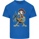 A Funky Rooster Farm Animals Chicken Kids T-Shirt Childrens Royal Blue