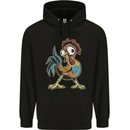 A Funky Rooster Farm Animals Chicken Mens 80% Cotton Hoodie Black