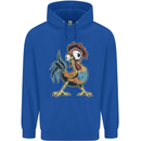 A Funky Rooster Farm Animals Chicken Mens 80% Cotton Hoodie Royal Blue