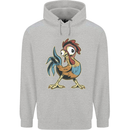 A Funky Rooster Farm Animals Chicken Mens 80% Cotton Hoodie Sports Grey