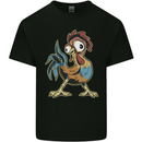 A Funky Rooster Farm Animals Chicken Mens Cotton T-Shirt Tee Top Black