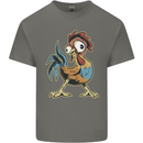 A Funky Rooster Farm Animals Chicken Mens Cotton T-Shirt Tee Top Charcoal