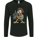 A Funky Rooster Farm Animals Chicken Mens Long Sleeve T-Shirt Black