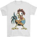 A Funky Rooster Farm Animals Chicken Mens T-Shirt 100% Cotton White