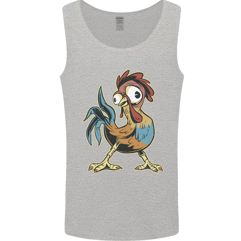 A Funky Rooster Farm Animals Chicken Mens Vest Tank Top Sports Grey