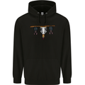 A Funny Chicken With Bats Childrens Kids Hoodie Black