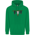 A Funny Chicken With Bats Childrens Kids Hoodie Irish Green