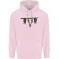 A Funny Chicken With Bats Childrens Kids Hoodie Light Pink
