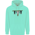 A Funny Chicken With Bats Childrens Kids Hoodie Peppermint