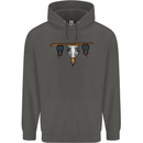 A Funny Chicken With Bats Childrens Kids Hoodie Storm Grey