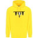 A Funny Chicken With Bats Childrens Kids Hoodie Yellow