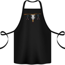 A Funny Chicken With Bats Cotton Apron 100% Organic Black