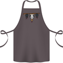A Funny Chicken With Bats Cotton Apron 100% Organic Dark Grey