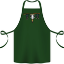 A Funny Chicken With Bats Cotton Apron 100% Organic Forest Green