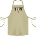 A Funny Chicken With Bats Cotton Apron 100% Organic Khaki