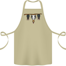 A Funny Chicken With Bats Cotton Apron 100% Organic Khaki