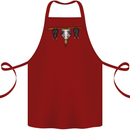 A Funny Chicken With Bats Cotton Apron 100% Organic Maroon