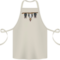 A Funny Chicken With Bats Cotton Apron 100% Organic Natural