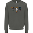 A Funny Chicken With Bats Kids Sweatshirt Jumper Storm Grey