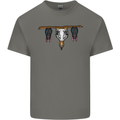 A Funny Chicken With Bats Kids T-Shirt Childrens Charcoal