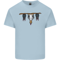A Funny Chicken With Bats Kids T-Shirt Childrens Light Blue