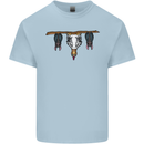 A Funny Chicken With Bats Kids T-Shirt Childrens Light Blue