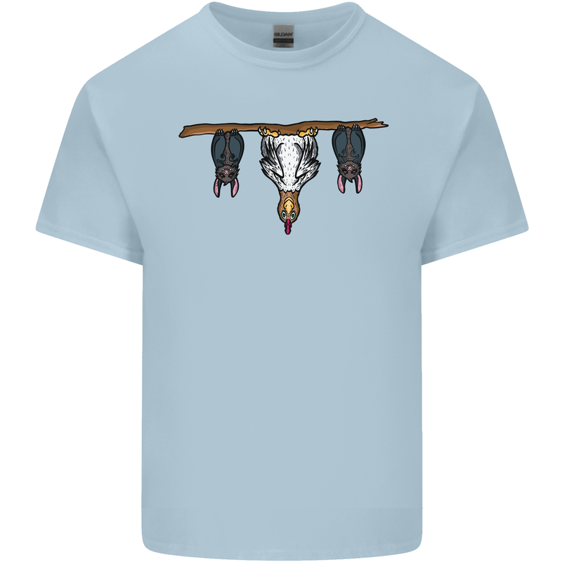 A Funny Chicken With Bats Kids T-Shirt Childrens Light Blue