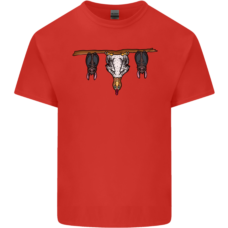 A Funny Chicken With Bats Kids T-Shirt Childrens Red