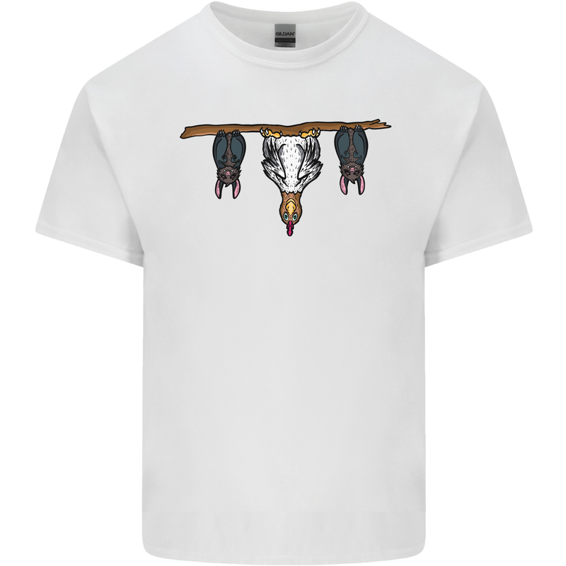 A Funny Chicken With Bats Kids T-Shirt Childrens White