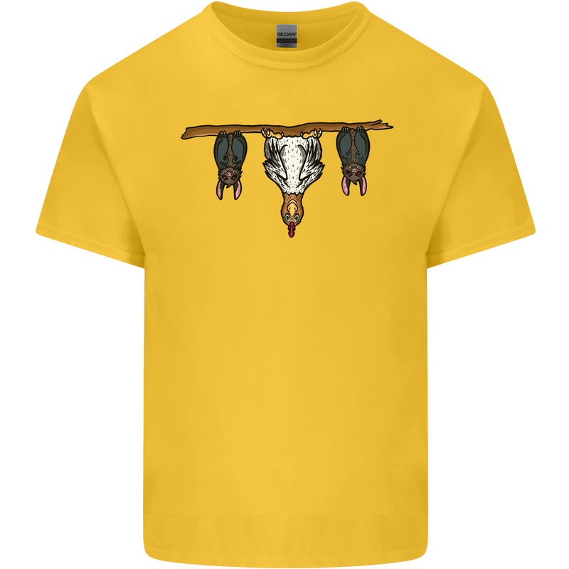 A Funny Chicken With Bats Kids T-Shirt Childrens Yellow