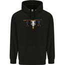 A Funny Chicken With Bats Mens 80% Cotton Hoodie Black