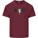 A Funny Chicken With Bats Mens Cotton T-Shirt Tee Top Maroon
