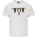 A Funny Chicken With Bats Mens Cotton T-Shirt Tee Top White