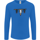 A Funny Chicken With Bats Mens Long Sleeve T-Shirt Royal Blue