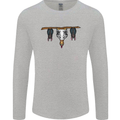 A Funny Chicken With Bats Mens Long Sleeve T-Shirt Sports Grey