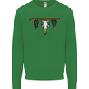 A Funny Chicken With Bats Mens Sweatshirt Jumper Irish Green