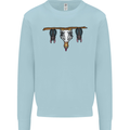A Funny Chicken With Bats Mens Sweatshirt Jumper Light Blue