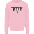 A Funny Chicken With Bats Mens Sweatshirt Jumper Light Pink