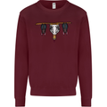 A Funny Chicken With Bats Mens Sweatshirt Jumper Maroon