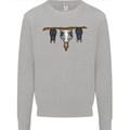 A Funny Chicken With Bats Mens Sweatshirt Jumper Sports Grey