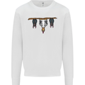 A Funny Chicken With Bats Mens Sweatshirt Jumper White