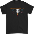 A Funny Chicken With Bats Mens T-Shirt 100% Cotton Black