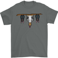 A Funny Chicken With Bats Mens T-Shirt 100% Cotton Charcoal