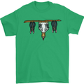 A Funny Chicken With Bats Mens T-Shirt 100% Cotton Irish Green