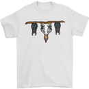 A Funny Chicken With Bats Mens T-Shirt 100% Cotton White